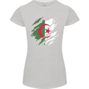 Torn Algeria Flag Algerian Day Football Womens Petite Cut T-Shirt Sports Grey