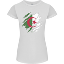 Torn Algeria Flag Algerian Day Football Womens Petite Cut T-Shirt White
