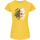 Torn Algeria Flag Algerian Day Football Womens Petite Cut T-Shirt Yellow