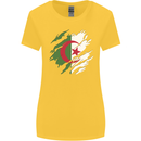 Torn Algeria Flag Algerian Day Football Womens Wider Cut T-Shirt Yellow