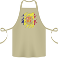 Torn Andorra Flag Andorran Day Football Cotton Apron 100% Organic Khaki