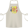 Torn Andorra Flag Andorran Day Football Cotton Apron 100% Organic Natural