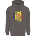 Torn Andorra Flag Andorran Day Football Mens 80% Cotton Hoodie Charcoal
