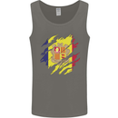 Torn Andorra Flag Andorran Day Football Mens Vest Tank Top Charcoal