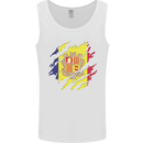 Torn Andorra Flag Andorran Day Football Mens Vest Tank Top White
