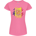 Torn Andorra Flag Andorran Day Football Womens Petite Cut T-Shirt Azalea