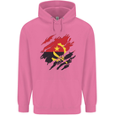 Torn Angola Flag Angolan Day Football Childrens Kids Hoodie Azalea