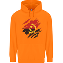 Torn Angola Flag Angolan Day Football Childrens Kids Hoodie Orange
