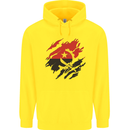 Torn Angola Flag Angolan Day Football Childrens Kids Hoodie Yellow