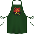Torn Angola Flag Angolan Day Football Cotton Apron 100% Organic Forest Green