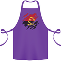 Torn Angola Flag Angolan Day Football Cotton Apron 100% Organic Purple