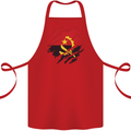 Torn Angola Flag Angolan Day Football Cotton Apron 100% Organic Red