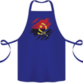 Torn Angola Flag Angolan Day Football Cotton Apron 100% Organic Royal Blue
