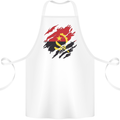 Torn Angola Flag Angolan Day Football Cotton Apron 100% Organic White