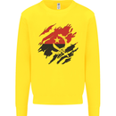 Torn Angola Flag Angolan Day Football Kids Sweatshirt Jumper Yellow