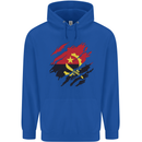 Torn Angola Flag Angolan Day Football Mens 80% Cotton Hoodie Royal Blue