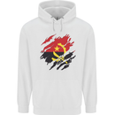 Torn Angola Flag Angolan Day Football Mens 80% Cotton Hoodie White