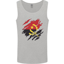Torn Angola Flag Angolan Day Football Mens Vest Tank Top Sports Grey