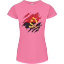 Torn Angola Flag Angolan Day Football Womens Petite Cut T-Shirt Azalea