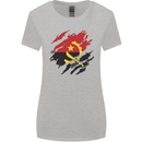 Torn Angola Flag Angolan Day Football Womens Wider Cut T-Shirt Sports Grey