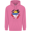Torn Antigua and Barbuda Flag Day Football Childrens Kids Hoodie Azalea