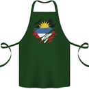 Torn Antigua and Barbuda Flag Day Football Cotton Apron 100% Organic Forest Green