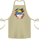 Torn Antigua and Barbuda Flag Day Football Cotton Apron 100% Organic Khaki
