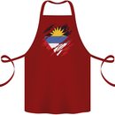 Torn Antigua and Barbuda Flag Day Football Cotton Apron 100% Organic Maroon