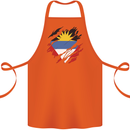 Torn Antigua and Barbuda Flag Day Football Cotton Apron 100% Organic Orange