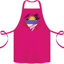 Torn Antigua and Barbuda Flag Day Football Cotton Apron 100% Organic Pink