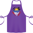 Torn Antigua and Barbuda Flag Day Football Cotton Apron 100% Organic Purple