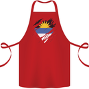 Torn Antigua and Barbuda Flag Day Football Cotton Apron 100% Organic Red