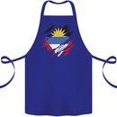 Torn Antigua and Barbuda Flag Day Football Cotton Apron 100% Organic Royal Blue