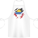 Torn Antigua and Barbuda Flag Day Football Cotton Apron 100% Organic White