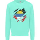 Torn Antigua and Barbuda Flag Day Football Kids Sweatshirt Jumper Peppermint
