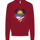 Torn Antigua and Barbuda Flag Day Football Kids Sweatshirt Jumper Red