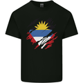 Torn Antigua and Barbuda Flag Day Football Kids T-Shirt Childrens Black