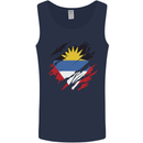 Torn Antigua and Barbuda Flag Day Football Mens Vest Tank Top Navy Blue