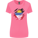 Torn Antigua and Barbuda Flag Day Football Womens Wider Cut T-Shirt Azalea