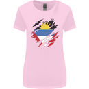 Torn Antigua and Barbuda Flag Day Football Womens Wider Cut T-Shirt Light Pink