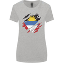 Torn Antigua and Barbuda Flag Day Football Womens Wider Cut T-Shirt Sports Grey