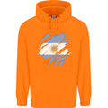 Torn Argentina Flag Argentinian Day Football Childrens Kids Hoodie Orange
