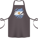 Torn Argentina Flag Argentinian Day Football Cotton Apron 100% Organic Dark Grey