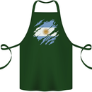 Torn Argentina Flag Argentinian Day Football Cotton Apron 100% Organic Forest Green