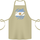 Torn Argentina Flag Argentinian Day Football Cotton Apron 100% Organic Khaki