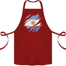 Torn Argentina Flag Argentinian Day Football Cotton Apron 100% Organic Maroon