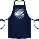 Torn Argentina Flag Argentinian Day Football Cotton Apron 100% Organic Navy Blue