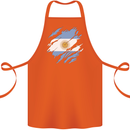 Torn Argentina Flag Argentinian Day Football Cotton Apron 100% Organic Orange