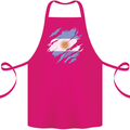 Torn Argentina Flag Argentinian Day Football Cotton Apron 100% Organic Pink
