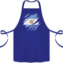 Torn Argentina Flag Argentinian Day Football Cotton Apron 100% Organic Royal Blue